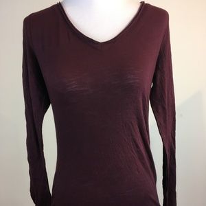 INC International Concepts Red Burgundy V-Neck PS